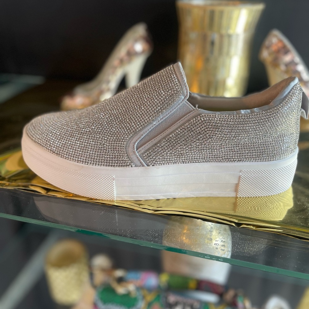 Women's Silver Slip-On Sneakers